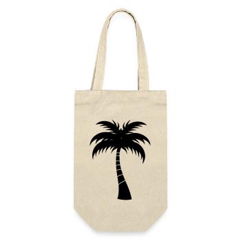Palme - Geschenkbeutel für Flaschen - Natur - Vorne
