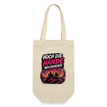 Kirmes-Merch „Wochenende“ - Geschenkbeutel für Flaschen - Natur - Vorne
