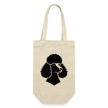 Black Poodle Design – For all Poodle Fans - Gift Bag for Bottles - nature - Front
