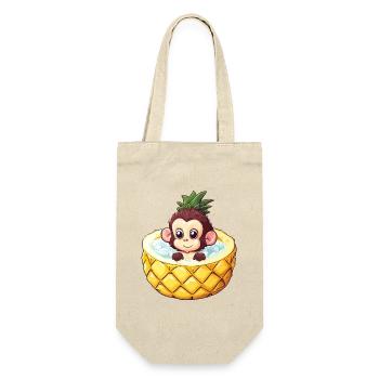 monkey bathes in pineapple - Funny summer design - Gift Bag for Bottles - nature - Front
