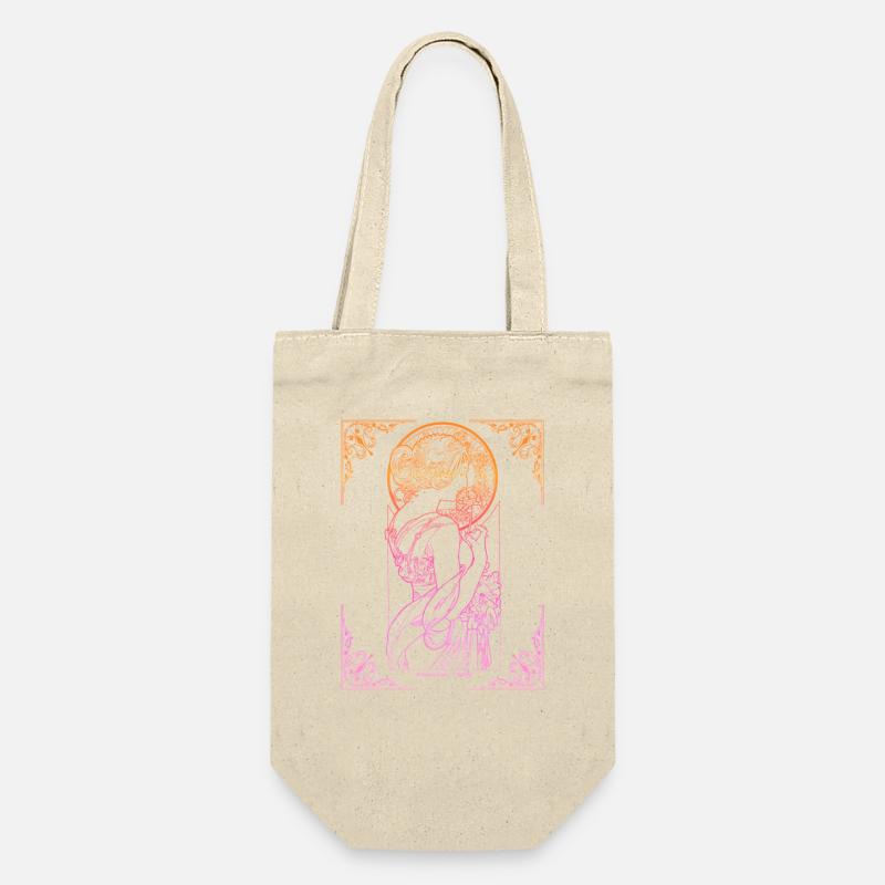 Alfons Mucha - Geschenkbeutel für Flaschen - Natur