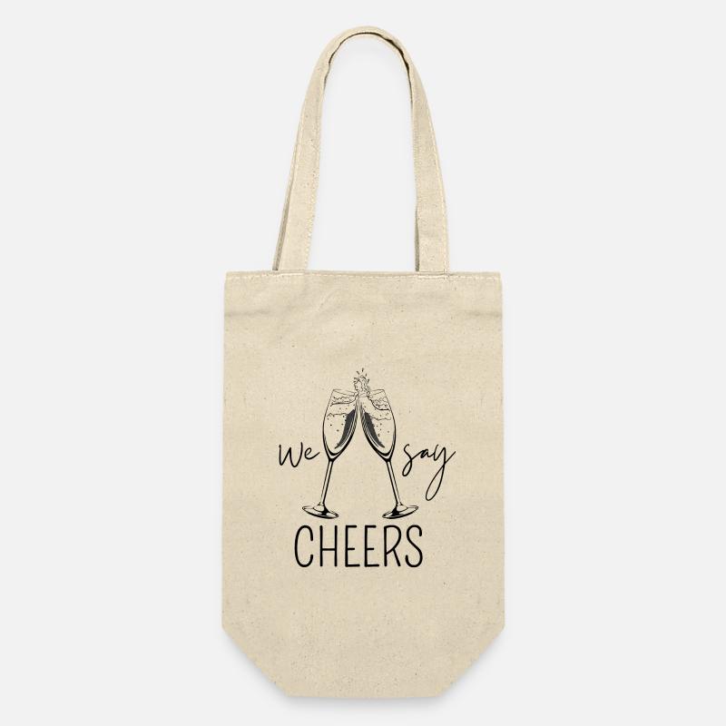 We say cheers - Geschenkbeutel für Flaschen - Natur