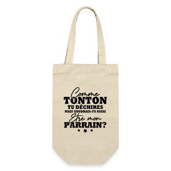 Tonton et parrain - Sac à bouteille - nature - Devant