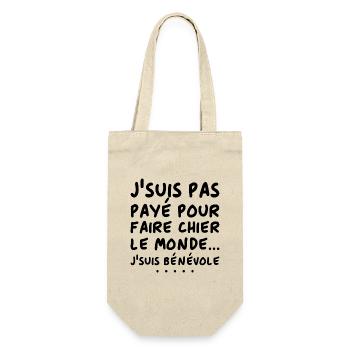Humour Cadeau Engagé en tant que Bénévole - Sac à bouteille - nature - Devant