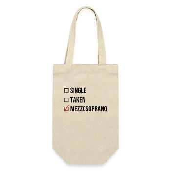 Single Taken Mezzosoprano Black Gift - Gift Bag for Bottles - nature - Front