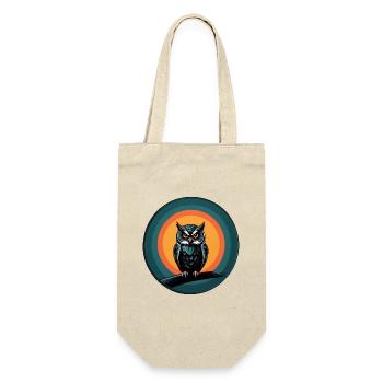 Colorful graphic owl design for owl fans - Gift Bag for Bottles - nature - Front