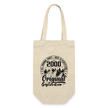2000 September Original 24 Year Old Birthday Gift - Gift Bag for Bottles - nature - Front