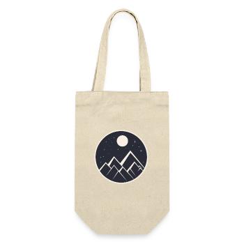 logo de montagne dans la nuit étoilée - Sac à bouteille - nature - Devant