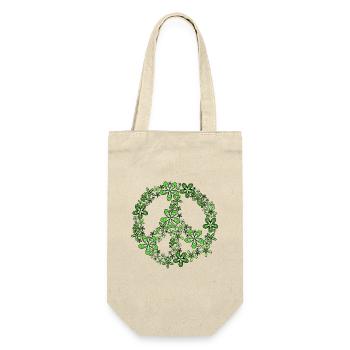 Peace - Geschenkbeutel für Flaschen - Natur - Vorne