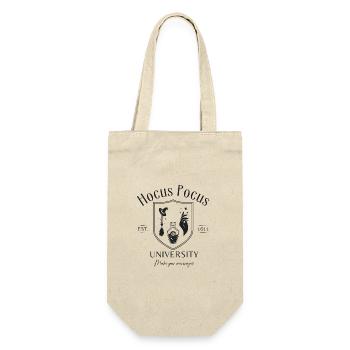 Hocus Pocus Uni - Halloween Wappen für Hexen - Geschenkbeutel für Flaschen - Natur - Vorne