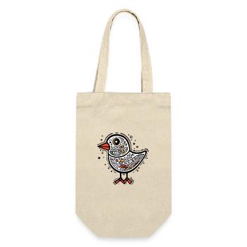 Vogel - Geschenkbeutel für Flaschen - Natur - Vorne