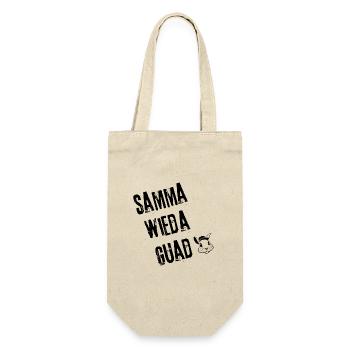 SammaWiedaGuad_GuteLauneBayern | Redewendung - Geschenkbeutel für Flaschen - Natur - Vorne