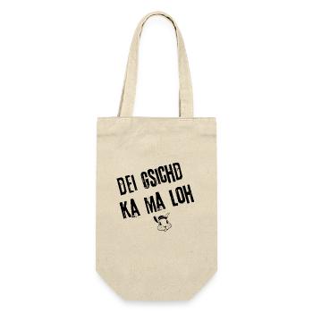 Gsichd zum Lacha | Redewendung - Geschenkbeutel für Flaschen - Natur - Vorne