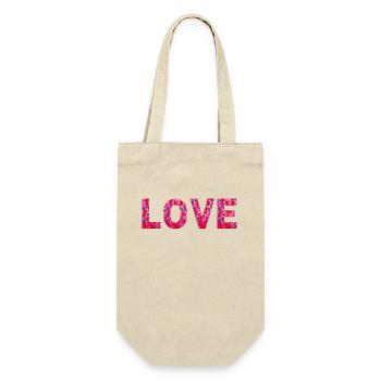 Typographie sincère Amour Amour - Sac à bouteille - nature - Devant