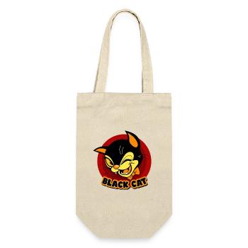 Smart Black Cat - Gift Bag for Bottles - nature - Front