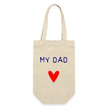 FATHER's DAY. HAPPY BIRTHDAY DAD. DAD. HAPPY BIRTHDAY - Gift Bag for Bottles - nature - Front