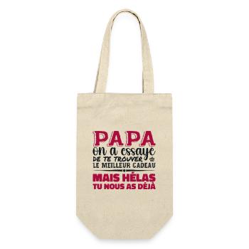 Dad, we tried to find the best one for you - Gift Bag for Bottles - nature - Front