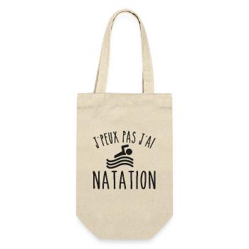 Natation je peux pas j'ai natation nageur - Sac à bouteille - nature - Devant
