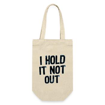 I hold it not out / Ich halt´s nicht mehr aus - Geschenkbeutel für Flaschen - Natur - Vorne