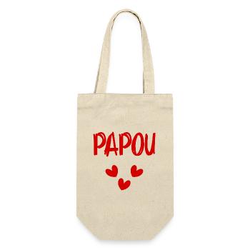 PAPA. FÊTE DES PÈRES. BONNE FÊTE PAPA. BONNE FÊTE - Sac à bouteille - nature - Devant