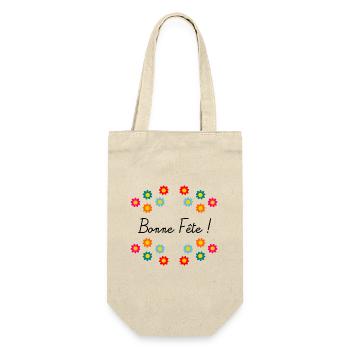 MAMIE. FÊTE DES MÈRES. BONNE FÊTE MAMIE. JE T'AIME - Sac à bouteille - nature - Devant