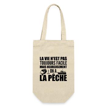 Life is not always easy, fishing - Gift Bag for Bottles - nature - Front