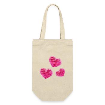 HEART. HEARTS. SAINT VALENTINE. LOVE. LOVE. CHRISTMAS - Gift Bag for Bottles - nature - Front