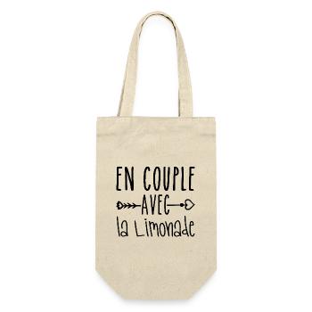 Couples with Lemonade, Lemonade Fans Gift - Gift Bag for Bottles - nature - Front