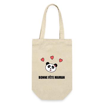 MUTTERTAG. SCHÖNEN MUTTERTAG. MAMA - Geschenkbeutel für Flaschen - Natur - Vorne