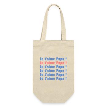 PAPA. FÊTE DES PÈRES. BONNE FÊTE PAPA. BONNE FÊTE - Sac à bouteille - nature - Devant