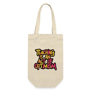 Teaching is optimism, being optimistic - Gift Bag for Bottles - nature - Front