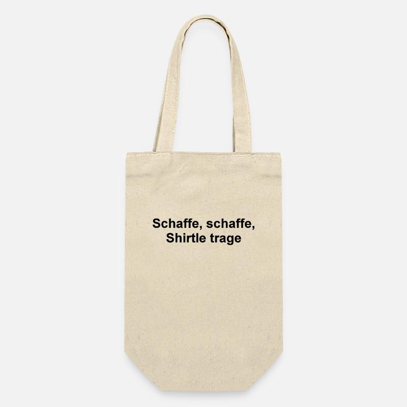 Schaffe, schaffe - Geschenkbeutel für Flaschen - Natur