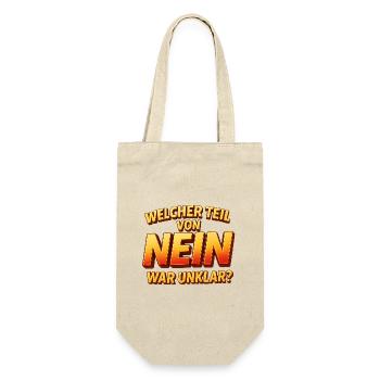 Welcher Teil Von Nein War Unklar - Geschenkbeutel für Flaschen - Natur - Vorne