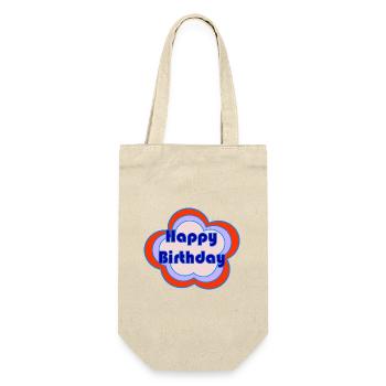 JOYEUX ANNIVERSAIRE. HAPPY BIRTHDAY. ANNIVERSAIRE. - Sac à bouteille - nature - Devant