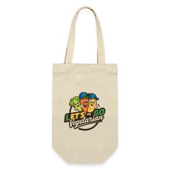 Healthy, vegan, vegetarian, animal welfare - Gift Bag for Bottles - nature - Front