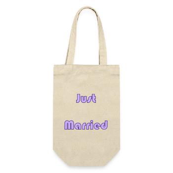 JUST MARRIED. bachelorette party. SAINT VALENTINE. COUPLE - Gift Bag for Bottles - nature - Front