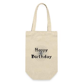 ALLES GUTE ZUM GEBURTSTAG. ALLES GUTE ZUM GEBURTSTAG. JAHRESTAG. - Geschenkbeutel für Flaschen - Natur - Vorne