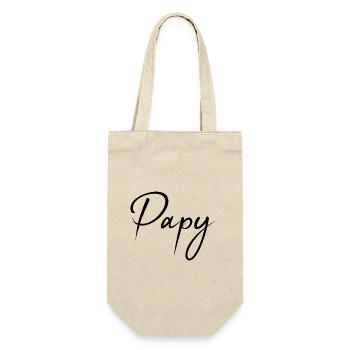 OPA. ALLES GUTE ZUM GEBURTSTAG, PAPA. PAPA. VATERTAG. VATER. - Geschenkbeutel für Flaschen - Natur - Vorne