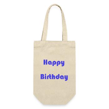 ALLES GUTE ZUM GEBURTSTAG. ALLES GUTE ZUM GEBURTSTAG. JAHRESTAG. - Geschenkbeutel für Flaschen - Natur - Vorne