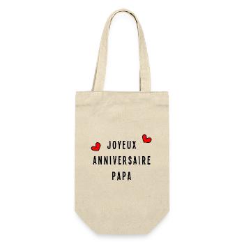 JOYEUX ANNIVERSAIRE PAPA - Sac à bouteille - nature - Devant