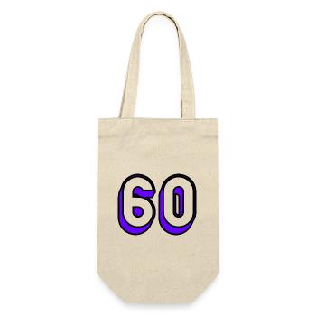 60. ANNIVERSAIRE. HAPPY BIRTHDAY - Sac à bouteille - nature - Devant