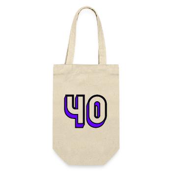 40. 40 JAHRE. 40-jähriges Jubiläum. GEBURTSTAG 40 JAHRE. - Geschenkbeutel für Flaschen - Natur - Vorne