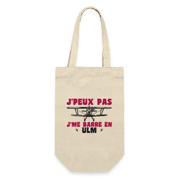 Flugzeug Humor Ulm - Geschenkbeutel für Flaschen - Natur - Vorne