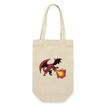 Red Dragon Fire Breath Design - Gift Bag for Bottles - nature - Front