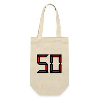 50. 50 YEARS. 50th ANNIVERSARY. BIRTHDAY 50 YEARS. - Gift Bag for Bottles - nature - Front