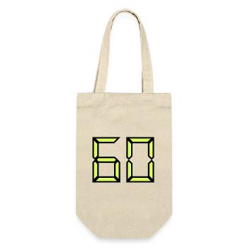 60. ANNIVERSAIRE. HAPPY BIRTHDAY - Sac à bouteille - nature - Devant