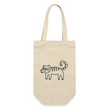 Anti-Zoo Three - Geschenkbeutel für Flaschen - Natur - Vorne