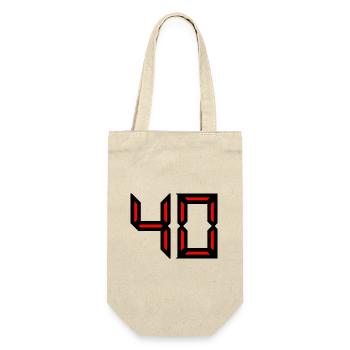 40. 40 YEARS. 40th ANNIVERSARY. BIRTHDAY 40 YEARS. - Gift Bag for Bottles - nature - Front