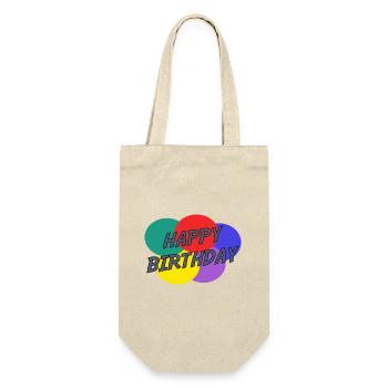 JOYEUX ANNIVERSAIRE. HAPPY BIRTHDAY. ANNIVERSAIRE. - Sac à bouteille - nature - Devant