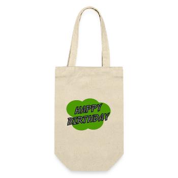 JOYEUX ANNIVERSAIRE. HAPPY BIRTHDAY. ANNIVERSAIRE. - Sac à bouteille - nature - Devant